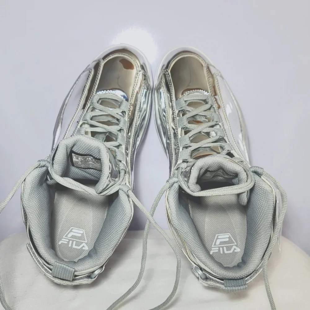 Fila Mens Size 10 Grant Hill 2 Mettalic Silver sneakers. - Picture 8 of 12